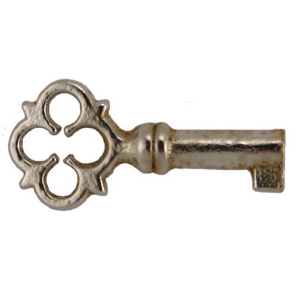 Miniature Chest Lock with Keepsake Key - Small Antique Lock for Jewelry Boxes, DIY Projects