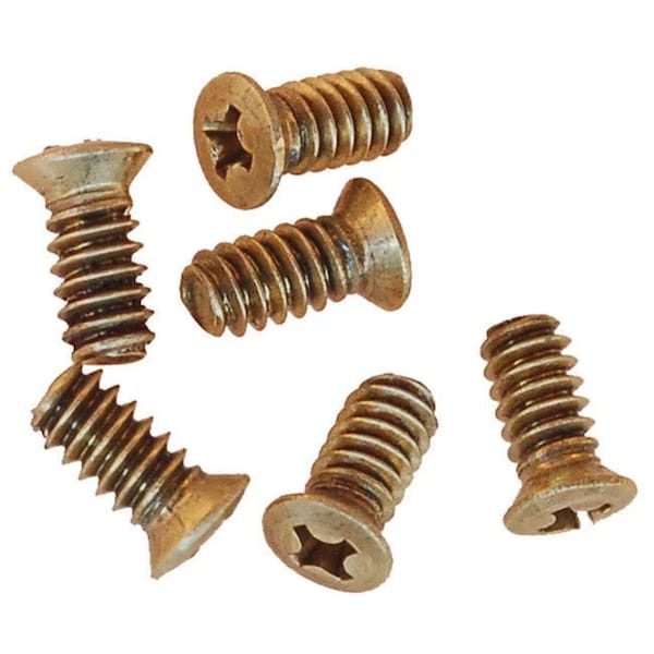 Set Screws for doorknobs Polished Brass Phillips Head 10-24 Thread Plain Straight Spindle