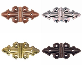 Gothic Style Butterfly Hinges - 5 Available Finishes - Mounting Screws Included Sold Each