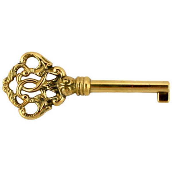 Solid Brass Elegant Skeleton Key