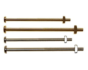 Bolts for Glass Handles and Knobs - 2 Available Sizes - 2 Available Finishes Sold By The Dozen