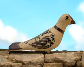 ヴィンテージ トナラ陶器 メキシコの鳩 フォークアート 鳥の置物 9