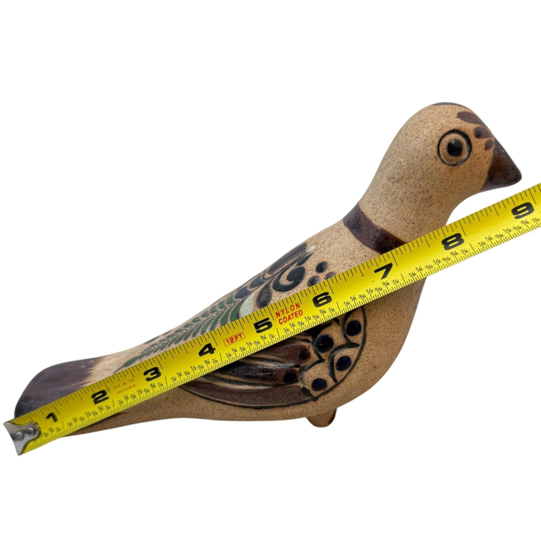 ヴィンテージ トナラ陶器 メキシコの鳩 フォークアート 鳥の置物 9