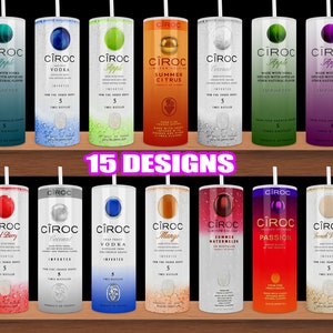 Ciroc Vodka Tumbler Wrap Bundle: 15 Designs (Digital Download)