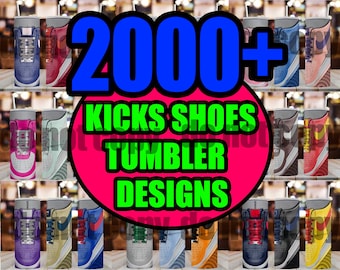 2000+ Sneaker tumbler, Kicks Tumbler Wrap for Sublimation png, 20 ounce 20oz Digital Download File, PNG Straight Tumbler, Shoes Tumbler wrap