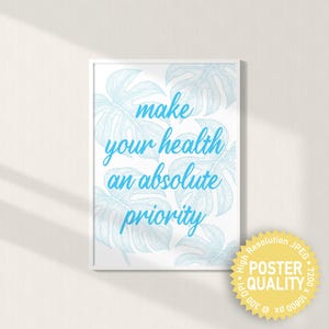 Inspirational Self Care Poster: Modern Affirmations Art (Digital Download)
