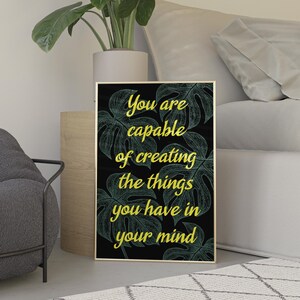 Inspirational Wall Art Print: Self Care Affirmation Poster (Digital Download)