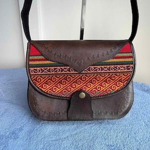 Cartera tipo sobre hecha a mano, boliviana/inca (ajustable)