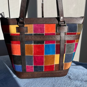 Bolso/Bolso Boliviano hecho a mano - Cuero y Ante (estilo Inca/indígena)