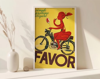 フリクショントイ スクーター オザワミカ アンティークポスター