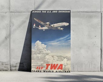 ヴィンテージTWAポスター - レトロな航空会社のウォールアート