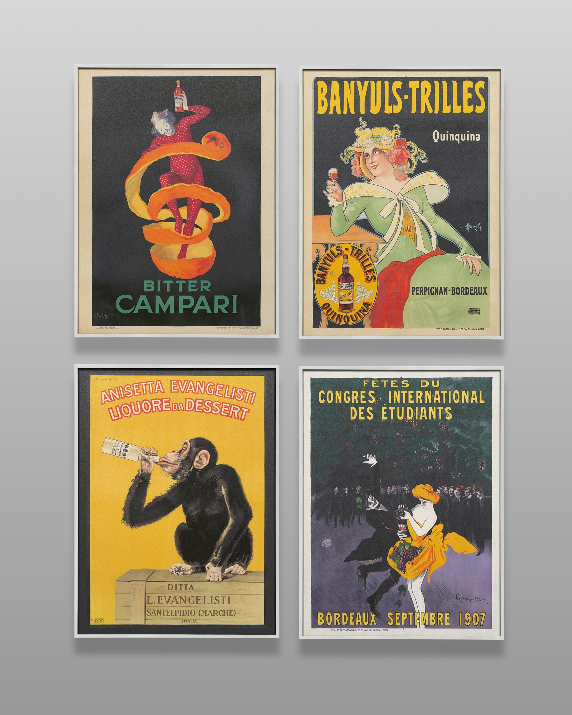 Vintage Anisetta Evangelisti Monkey Poster Wall Art, Digital