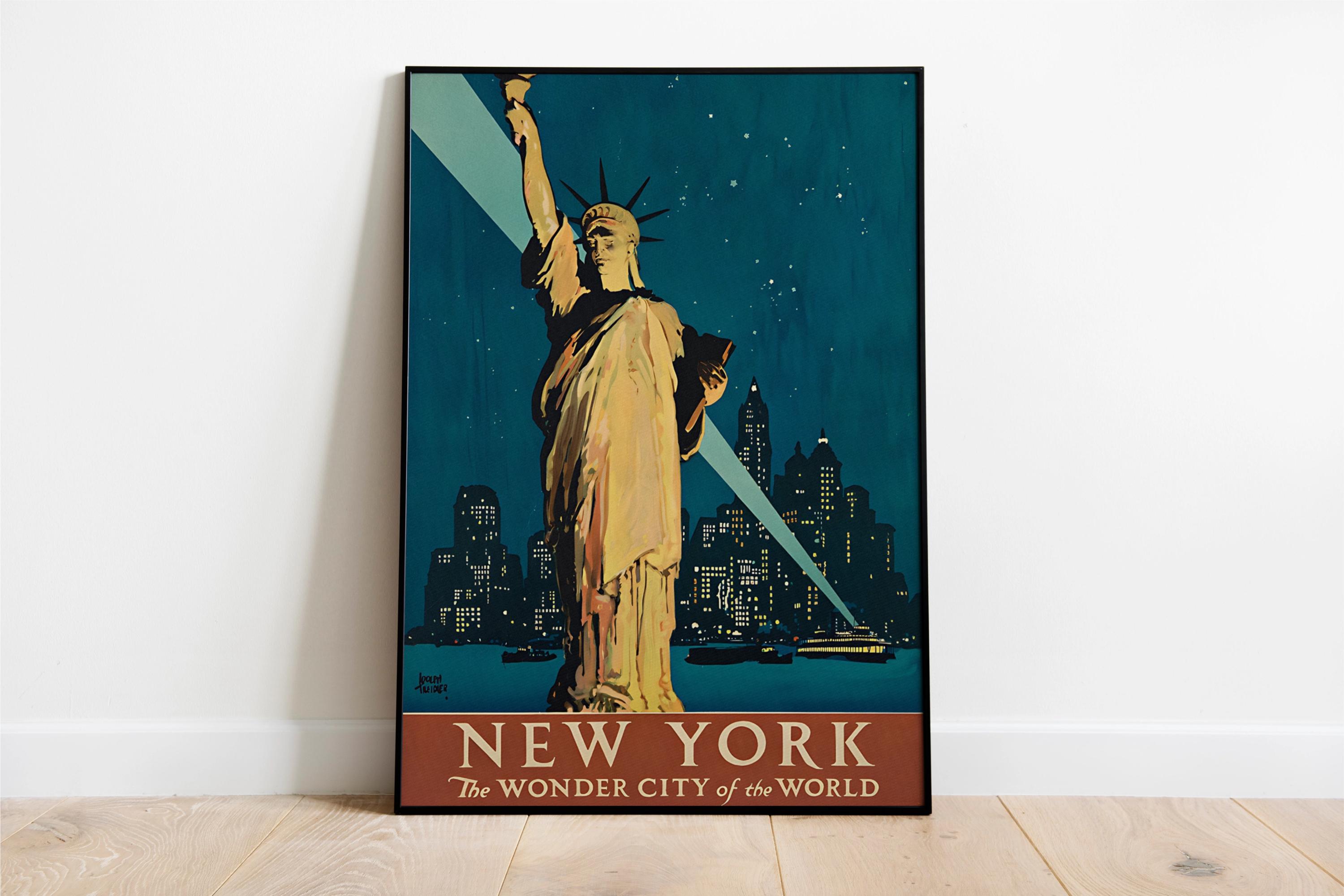 Vintage Statue of Liberty Poster | Printable Wall Art | New York City ...