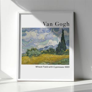 Van Gogh Wheat Field with Cypresses 1889 | Printable Wall Art | Digital Download | Van Gogh Vintage Art Print