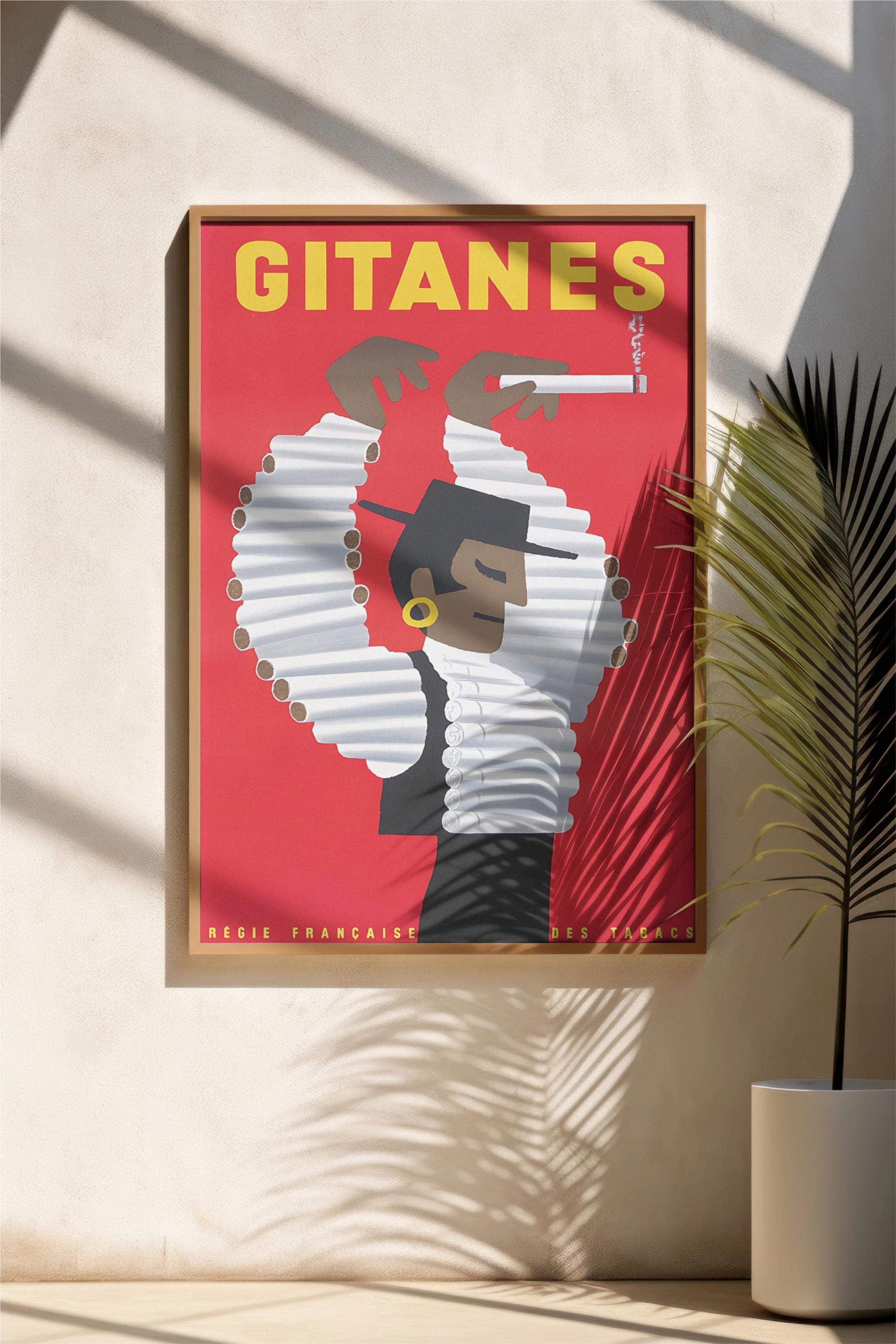【ヴィンテージポスター】yoldjoglou　GITANES ジタン ヴィンテージポスター】yoldjoglou GITANES ジタン