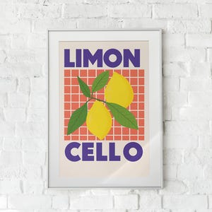 Limoncello Wand Kunst zum ausdrucken, Vintage italienische Küche Dekor, Retro Citrus Drink Poster, digitaler Download, Geschenk für Sie oder Gastgeberin