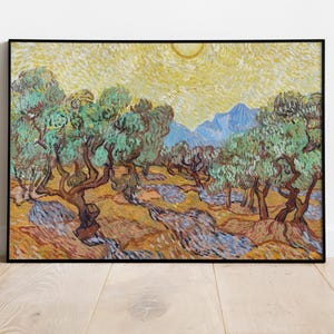 Van Gogh Olive Trees 1889 | Vintage Printable Wall Art | 5:4 Ratio Digital Download | Famous Van Gogh Landscape Print for Home Decor