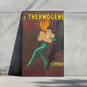 Vintage Le Thermogène Art Print, Retro Francuski Plakat Reklamowy, Drukowalna Sztuka Ścienna, Unikalny Wystrój Domu, Klasyczny Plakat Zdrowotny