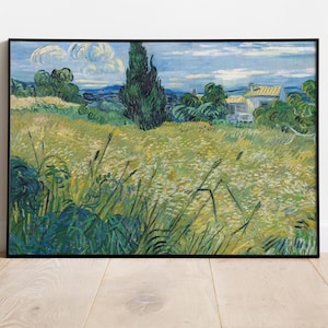 Van Gogh Wheat Field with Cypresses 1889 | Vintage Printable Wall Art | 5:4 Ratio Digital Download | Classic Van Gogh Landscape Print