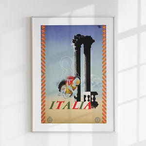Vintage Italia Wall Art - Digital Download Poster - Retro Travel Printable Art for Home Decor - Classic Italian Poster Print
