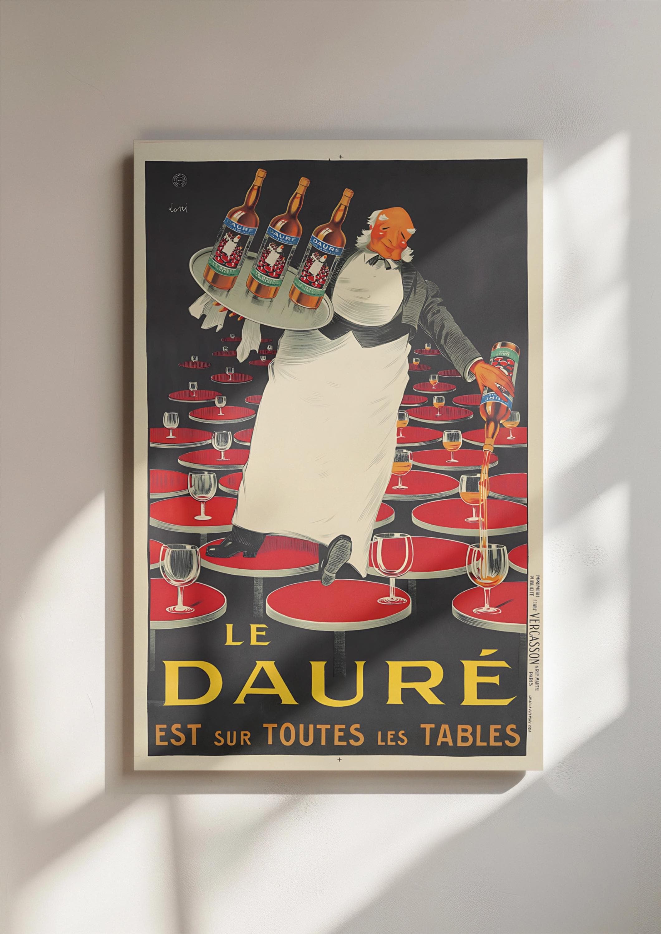 ヴィンテージ フランス酒ポスター - Le Dauré 印刷可能なウォール