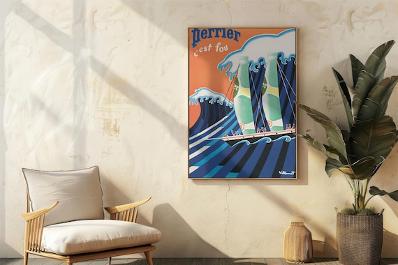 Vintage Perrier Poster - 