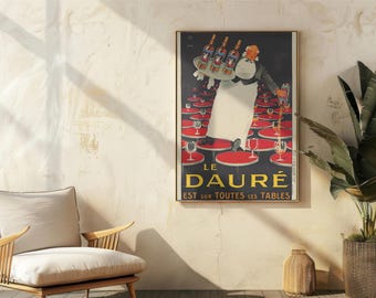 ヴィンテージ フランス酒ポスター - Le Dauré 印刷可能なウォール