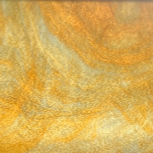 Wissmach Vintage Granite Amber, Cream, and White Wispy Sheet Glass Panel