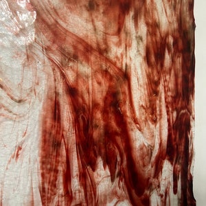 Red, Brown, Clear Mottle Stained Glass Sheet