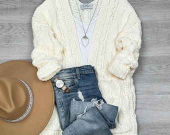 Super Soft Cable knit Cardigan