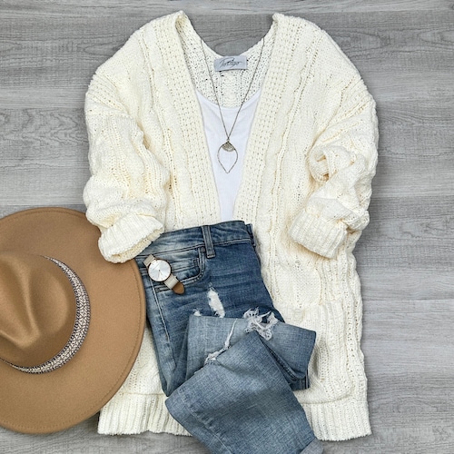 Cardigan super doux en tricot torsadé