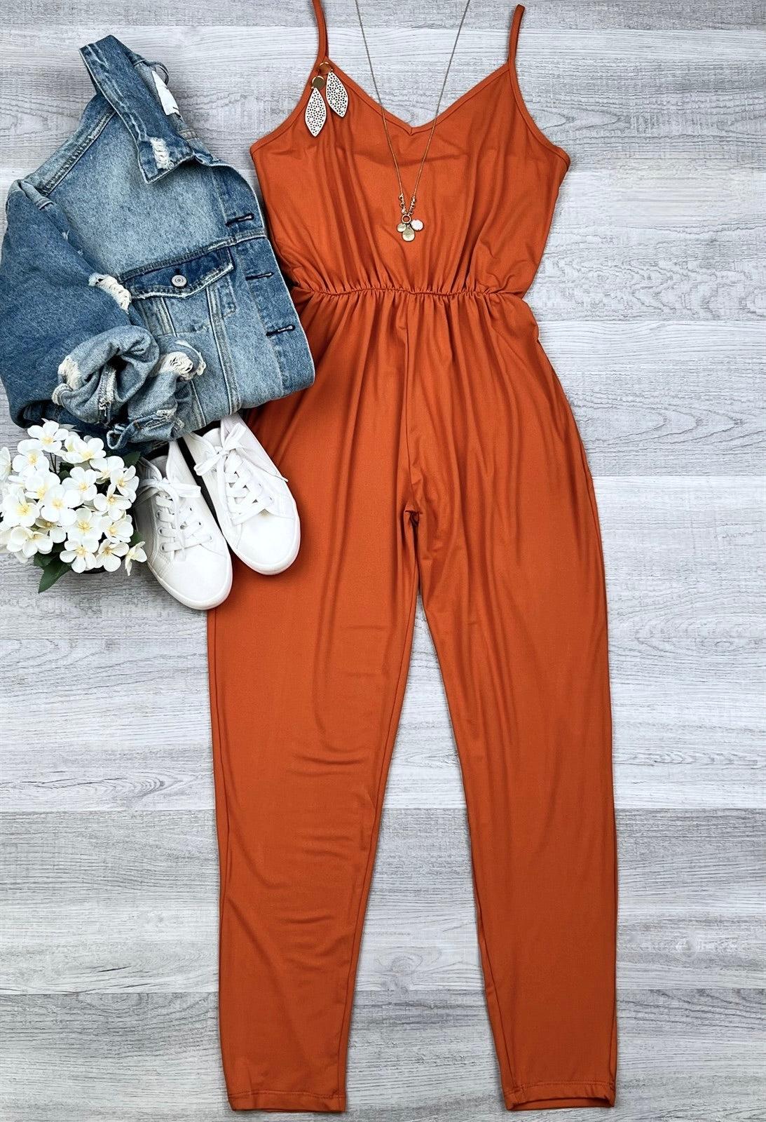 Burnt Orange Jumpsuit