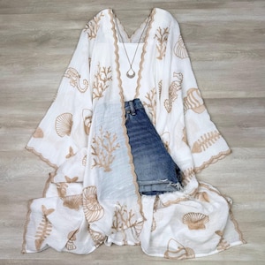 Seashell Embroidered Dress - Etsy