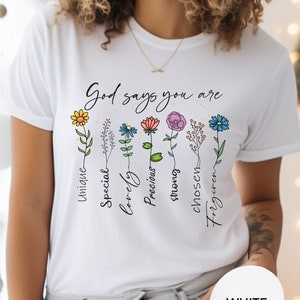 God Says You Are T-Shirt, Faith Based T-Shirt for Women
