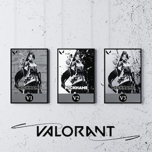 Sage, Custom and Personalized Valorant Agent Poster, Gaming Room Decor, Black and White Style, Printable Wall Art, Digital Download