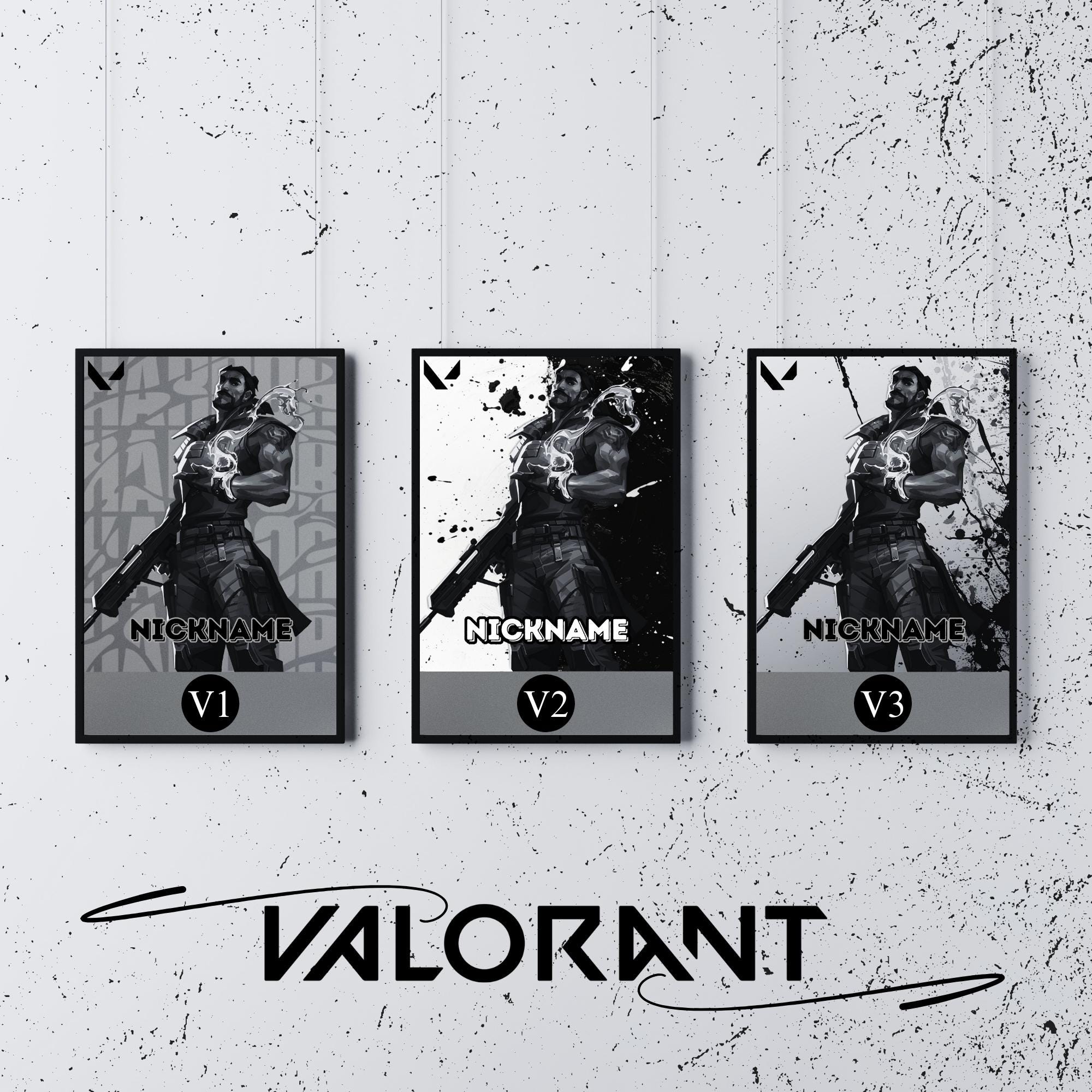 Custom Valorant Harbor Poster: Black & White Gaming Room Art