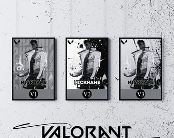Phoenix Valorant Agent Poster: Custom Gaming Room Decor (digital