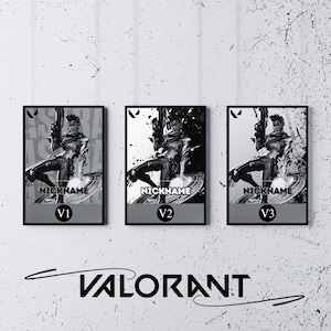 Astra, Custom and Personalized Valorant Agent Poster, Gaming Room Decor, Black and White Style, Printable Wall Art, Digital Download