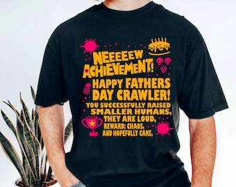 Dungeon Crawler Carl Fathers Day Comfort Colors Shirt, Dad Achievement Tee, DCC Fan Shirts, Funny LitRPG Dad Gift