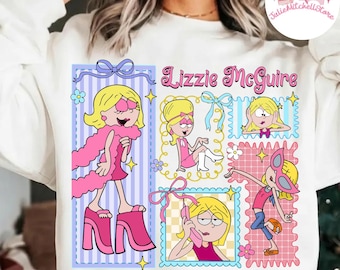Selo vintage da Lizzie McGuire da Disney em PNG, Lizzie McGuire retrô em PNG, Lizzie McGuire do Disneyland Channel em PNG, Viagem das Garotas 2025 em PNG