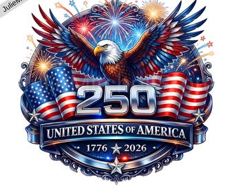 Proud Americans Patriotic Gift PNG, Patriotic Gift USA 250th Anniversary Art, USA 250th Anniversary Art 1776 2026 Eagle, 1776 2026 Eagle
