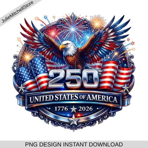 Proud Americans Patriotic Gift PNG, Patriotic Gift USA 250th Anniversary Art, USA 250th Anniversary Art 1776 2026 Eagle, 1776 2026 Eagle