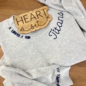 Personalized Embroidered Sweatshirt | Custom Team Crewneck | Neckline ...