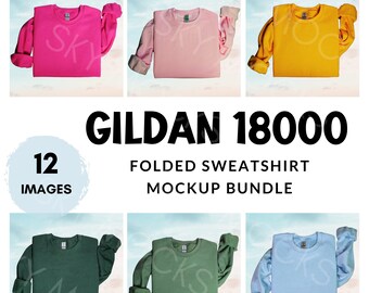 Gildan 18000 Mockup, Gildan Mockup, Gildan Sweatshirt Mockup Bundle, Gildan Crewneck Mockup, Mockup Gildan Sweatshirt