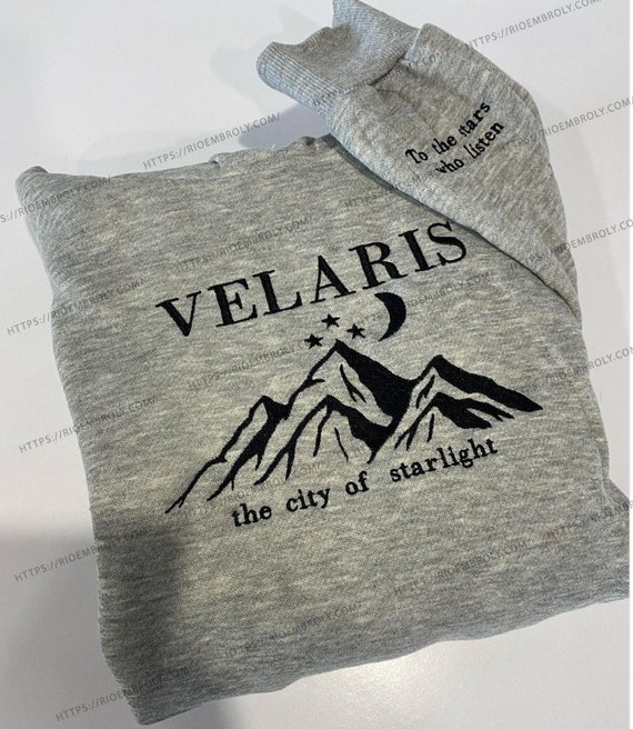 Velaris Embroidered Sweatshirt - Embroidered Crew… - image 1