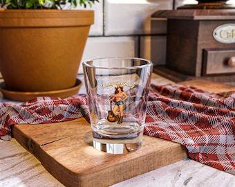 Honky Tonk Honey Shot Glass, Cowgirl Pin Up Western Bar Gift, Country Music Shooter, Bachelorette Party Favor, Funny Bar Gift