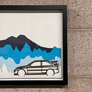 Ford Escort Cosworth Silhouette Shadowbox