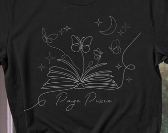 Trendy Gift For Book Lover, Her Perfect Book Enthusiast Graphic T-shirt, Unique Fun Bookworm Loungewear Shirt For Girlfriend, Bookish Tee