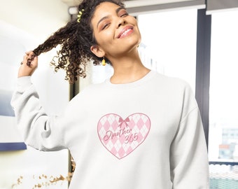 Cute Birthday Sweatshirt, Trendy Gift for Her, Comfy Heart Crewneck, Unique Adorable Crewneck