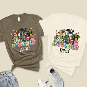 Personalized Super Mario Epic Universe Shirt, Mario Luigi Princess Peach Epic Trip 2025, Epic Universe Family Matching, Custom Epic Shirt